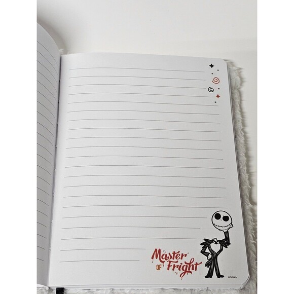 Disney Nightmare Before Christmas Jack Skellington White Furry Journal Notebook - Picture 7 of 10